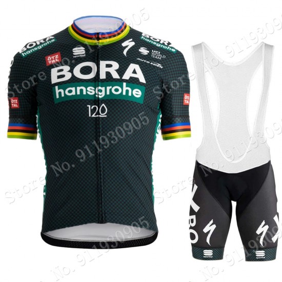 Bora Hansgrohe Champion Tour De France Pro Team 2021 abbigliamento Bici Completo Maglia Ciclismo Corta e Salopette W54uYs