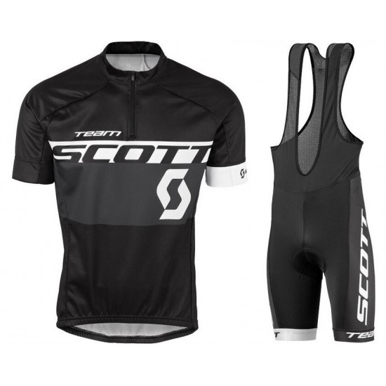 2016 Scott nero bianco Nuovo abbigliamento Ciclismo Completo Maglia Ciclismo Corta e Salopette 16214-AB